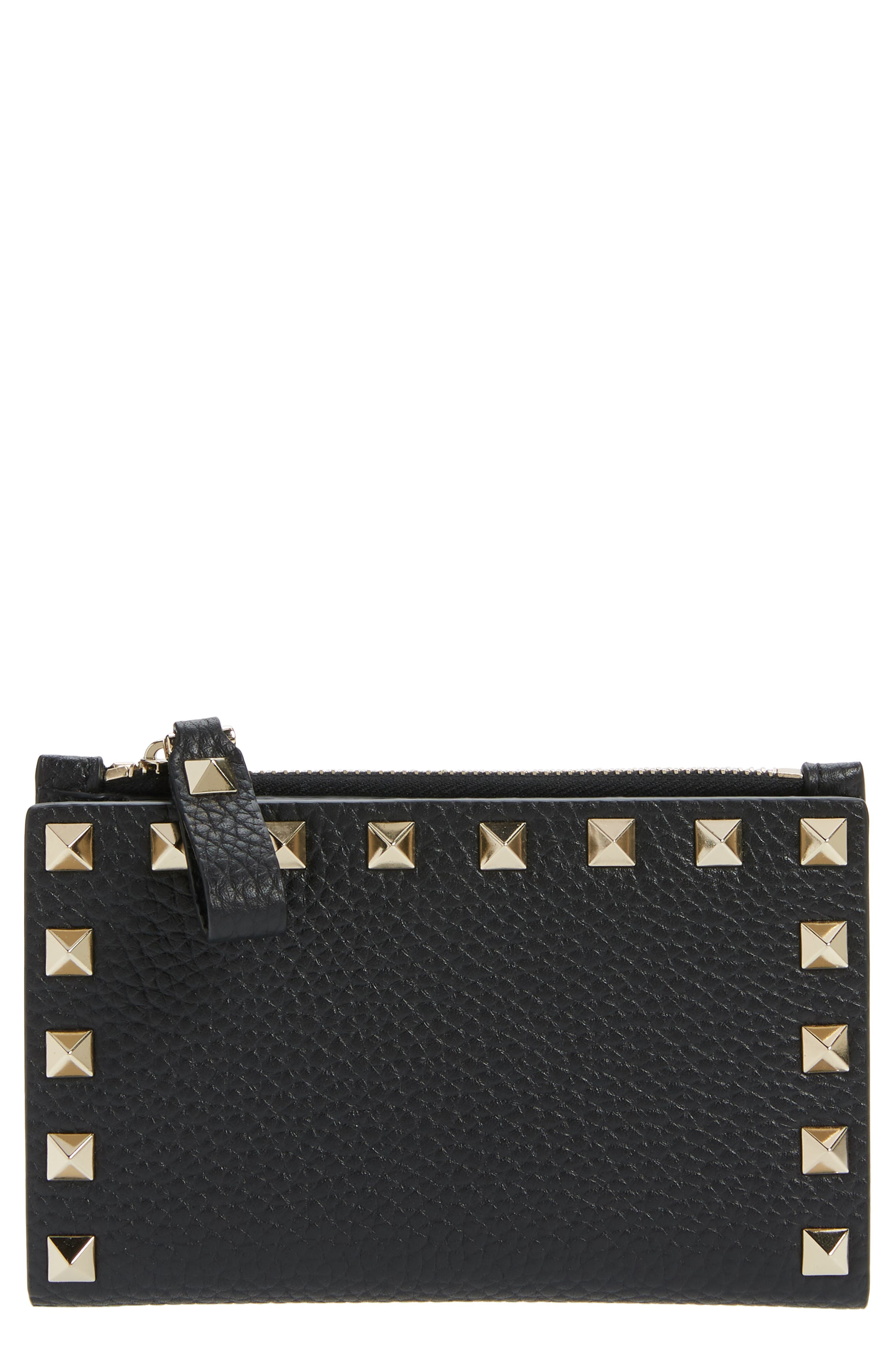 valentino rockstud card case