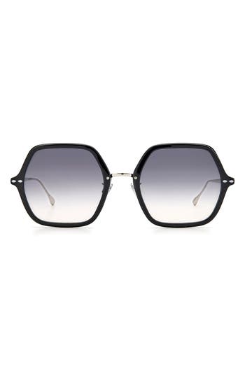 Isabel Marant 55mm Gradient Square Sunglasses In Black