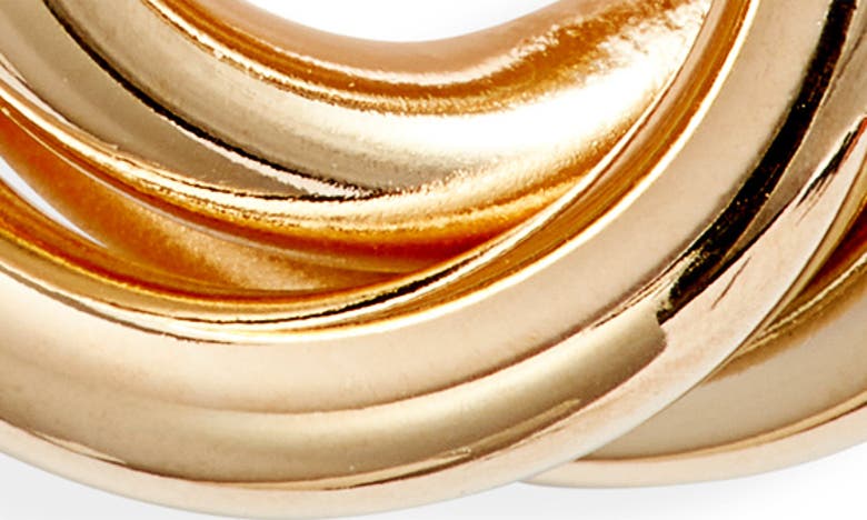 Shymi Triple Twist Round Stud Earrings In Gold