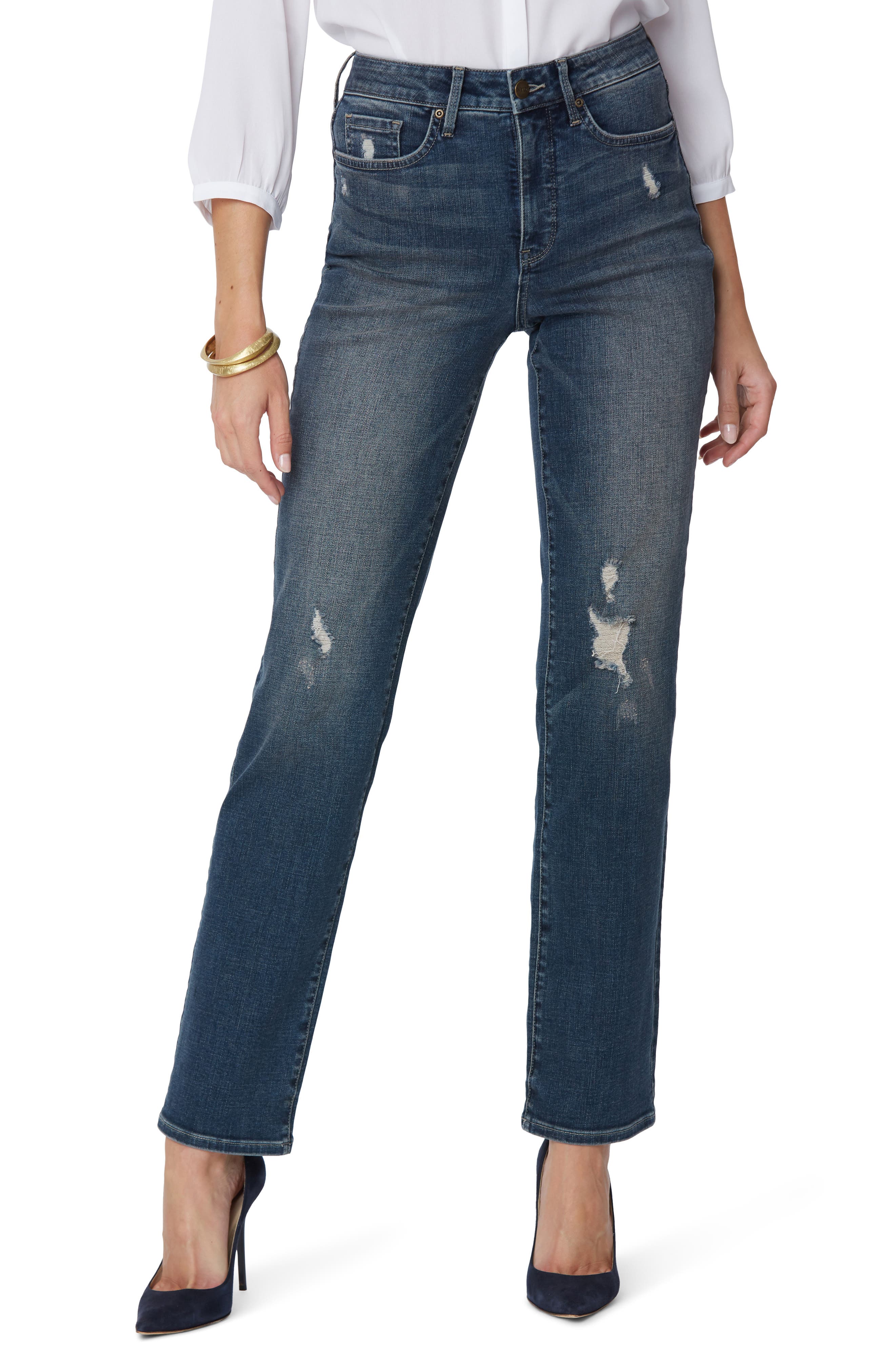 nydj relaxed straight jeans