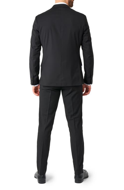 Opposuits Daily Tailored Fit Deep Black Stretch Suit In Black