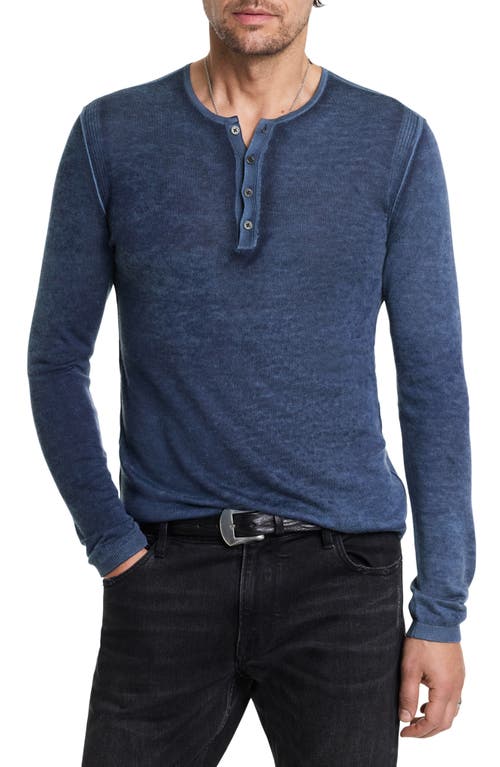 JOHN VARVATOS JOHN VARVATOS CHRISTIE SILK & CASHMERE HENLEY SWEATER 