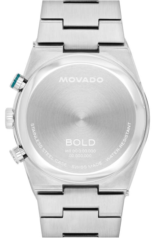 Shop Movado Bold Quest Bracelet Chronograph Watch, 42mm<br /> In Green