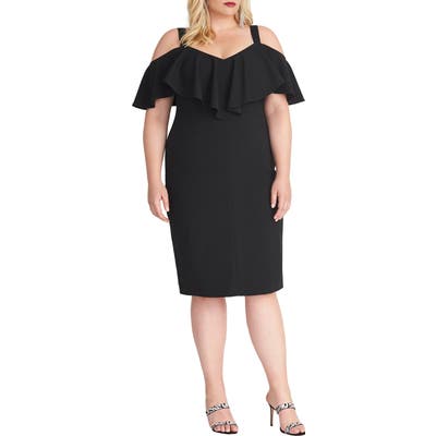 Plus Size Rachel Rachel Roy Cold Shoulder Scuba Dress, Black