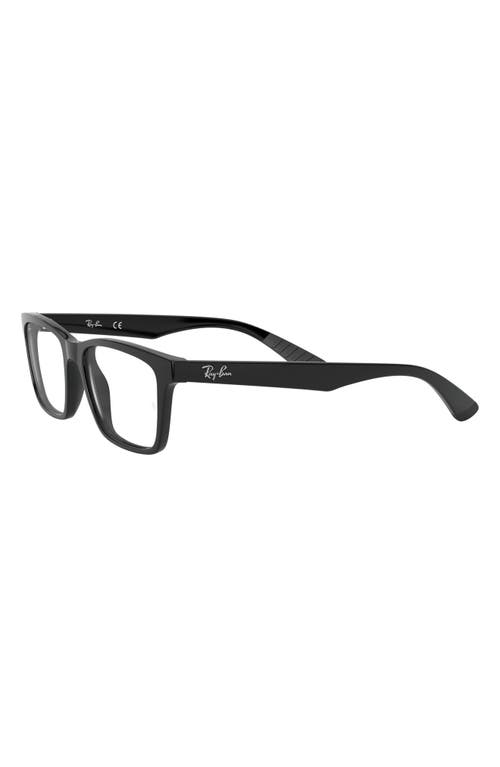 Shop Ray Ban Ray-ban 55mm Optical Glasses In Shiny Black