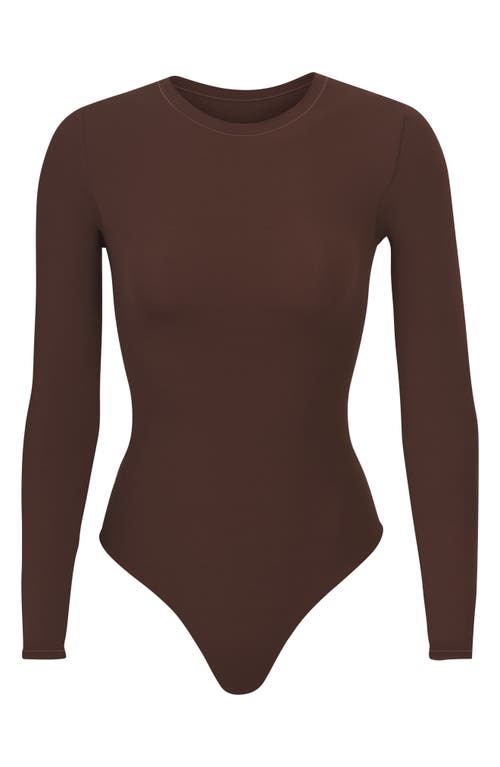 SKIMS Fits Everybody Long Sleeve Crewneck Bodysuit at Nordstrom,