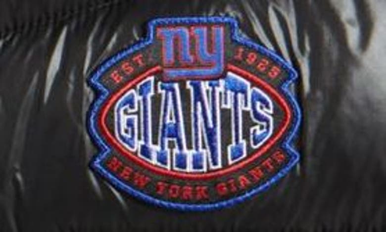 Shop Hugo Boss Boss X Nfl Corner Recycled Polyamide Puffer Vest In New York Giants Black