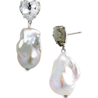 Tory Burch Baroque Pearl & Crystal Earrings