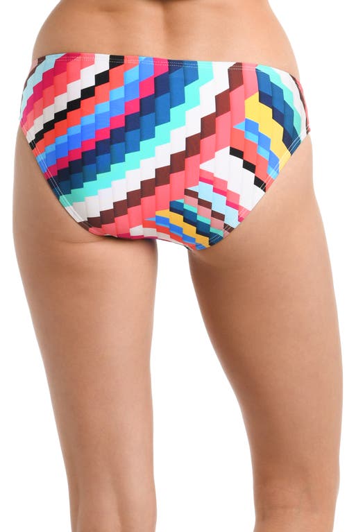 La Blanca Slice Hipster Bikini Bottoms In Blue/green Multi