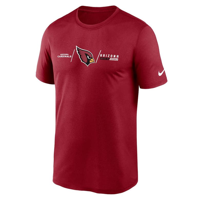 Nike Cardinal Arizona Cardinals Horizontal Lockup Legend Performance T-shirt