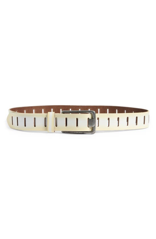 Shop Free People Wtf Jona Leather Belt In Distressed Ivory
