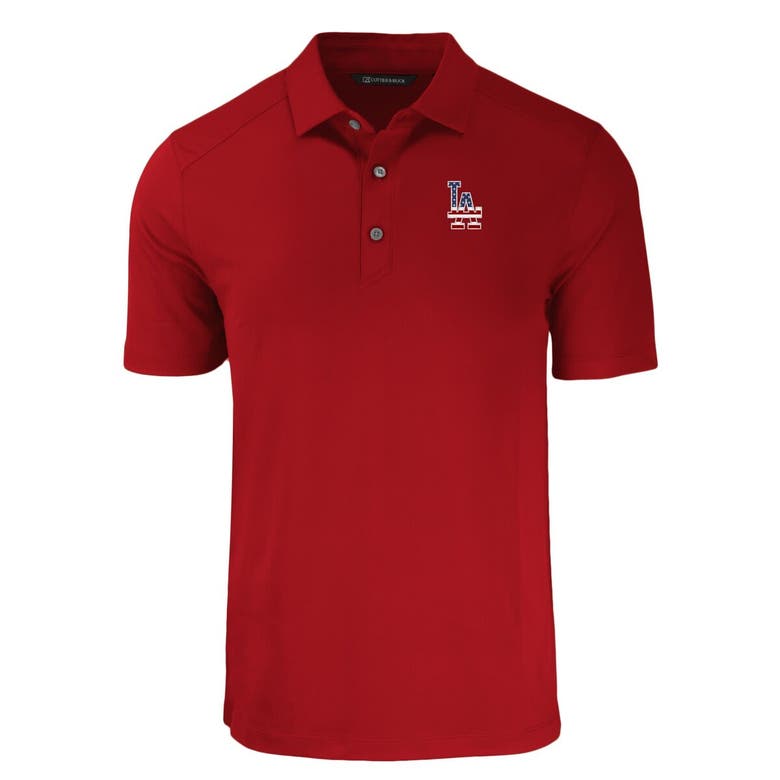 Shop Cutter & Buck Red Los Angeles Dodgers Stars & Stripes Forge Eco Stretch Recycled Polo