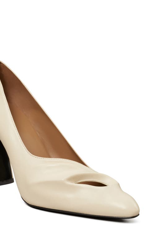 Tory Burch 90mm Sculpted Peep-toe Pumps In Stone Sand