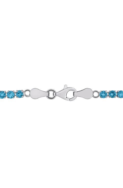 Delmar London Blue Topaz Tennis Bracelet In Blue