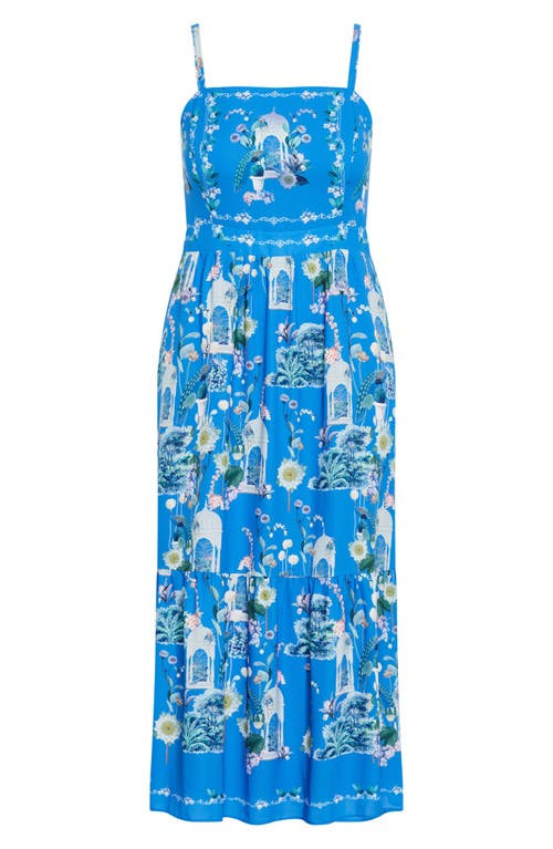 City Chic Molly Midi Sundress In Avery Blue
