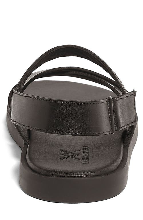 Anthony Veer Men's Mumbai Cross Strap Comfort Sandals In Black