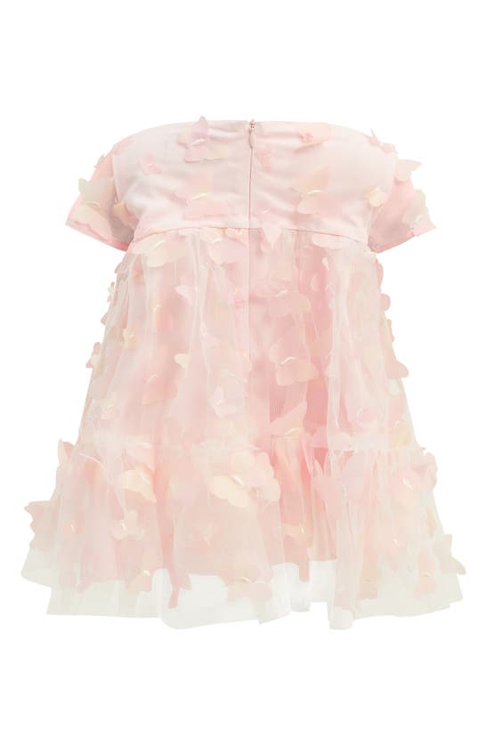 Bardot Junior Babies' Kids' 3d Butterfly Tulle Party Dress In Pastel Pink Multi