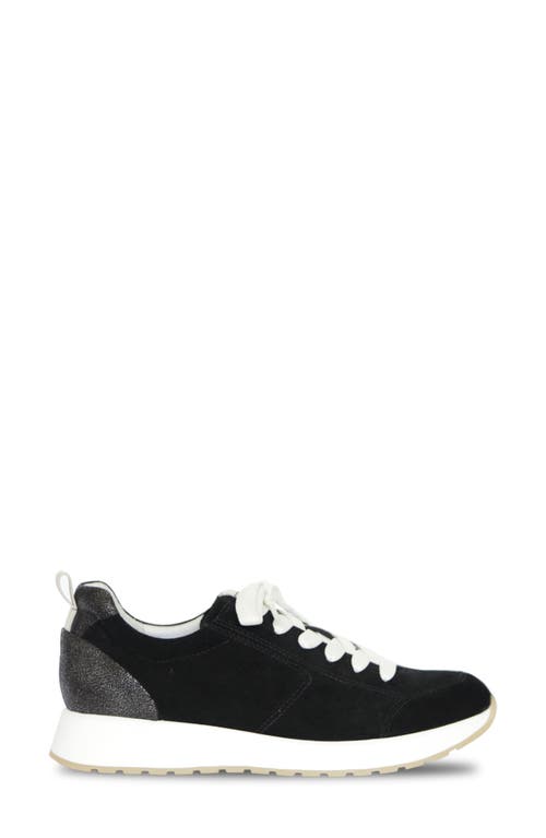 Shop Munro Monique Suede Sneaker In Black/gunmetal Suede Combo