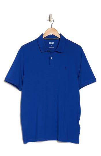 Dkny Sportswear Cotton Stretch Polo In Blue