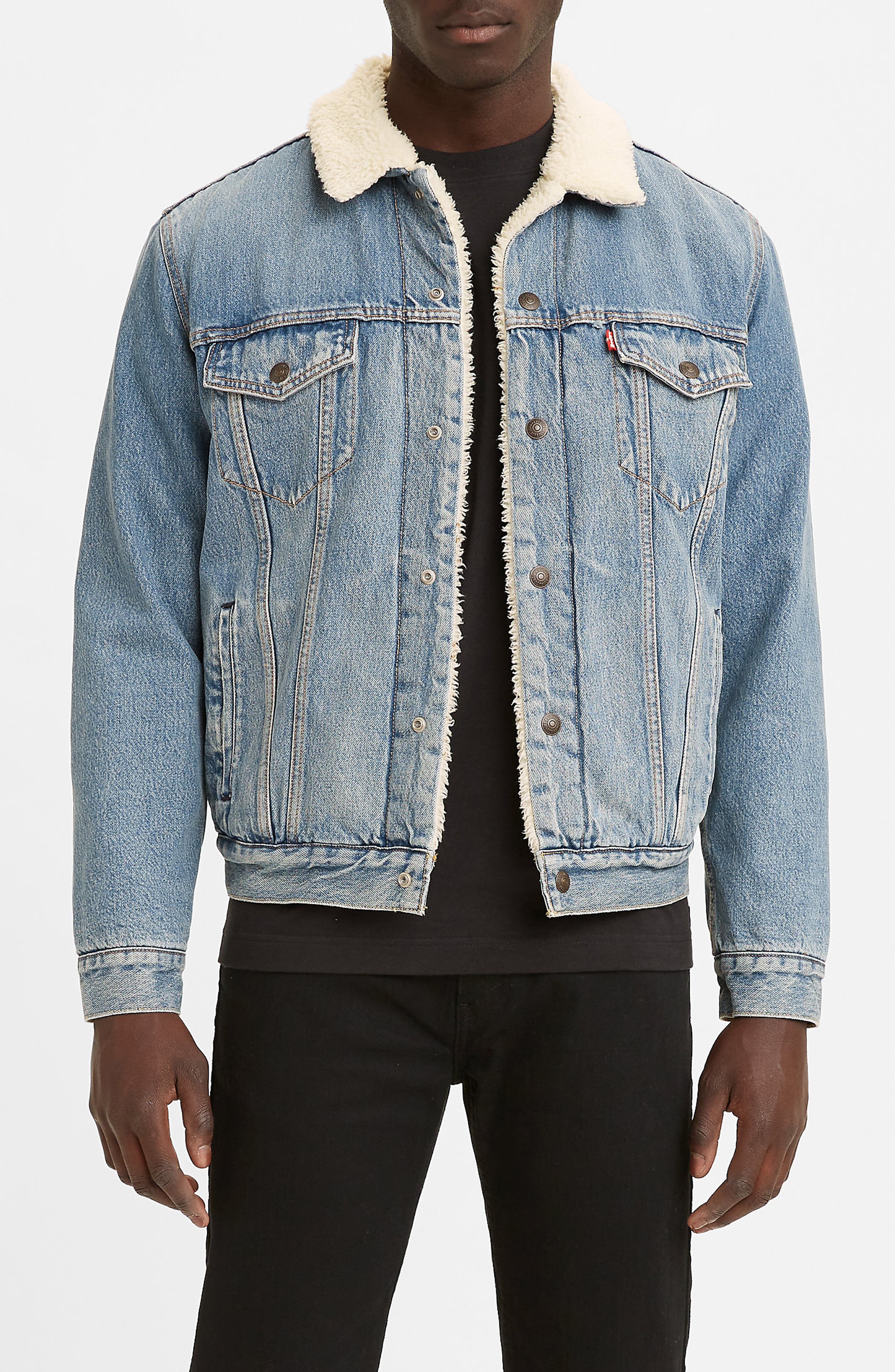 levi's fleece trucker jacket