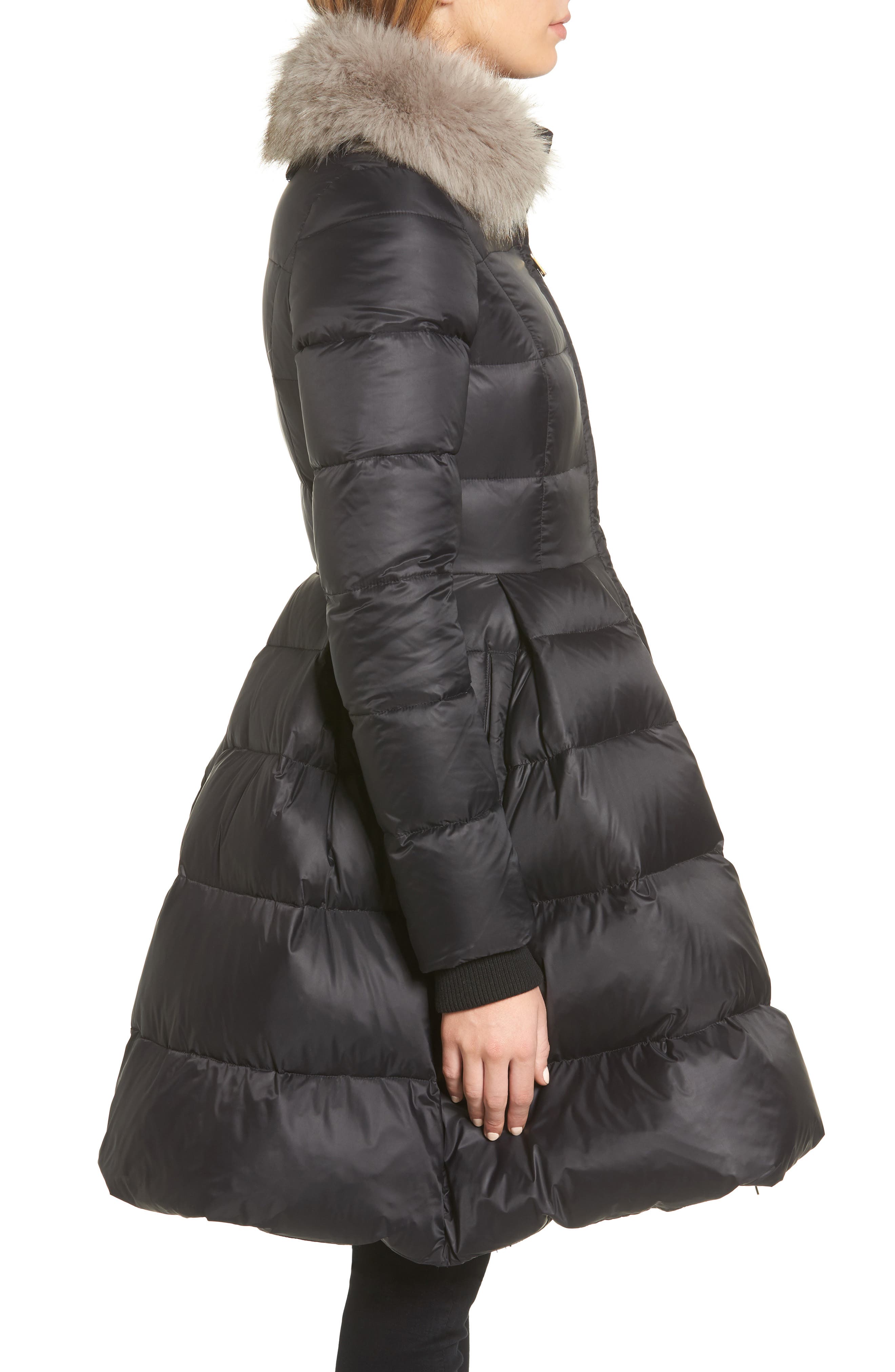 skirted down coat