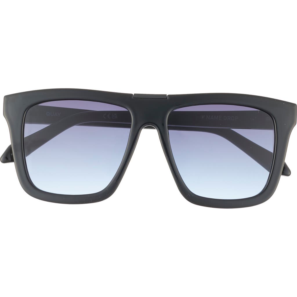 Quay Name Drop 48mm Gradient Square Sunglasses In Black/navy To Blue Gradient