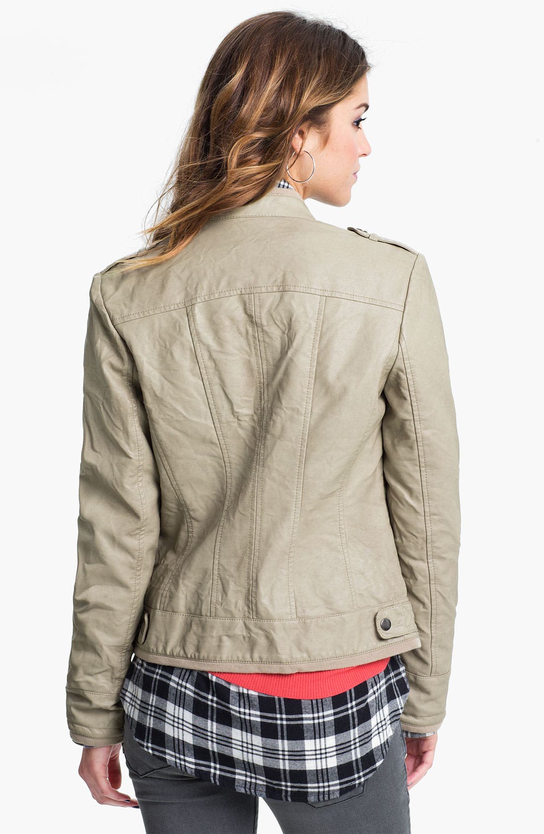 Collection B Faux Leather Jacket (Juniors) | Nordstrom