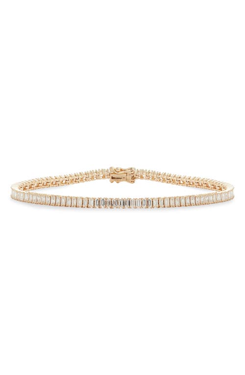 EF Collection Diamond Baguette Eternity Bracelet in Yellow Gold at Nordstrom