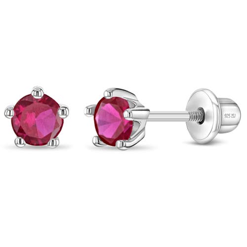 Shop In Season Jewelry Classic Cubic Zirconia Birthstone Solitaire Earrings In July