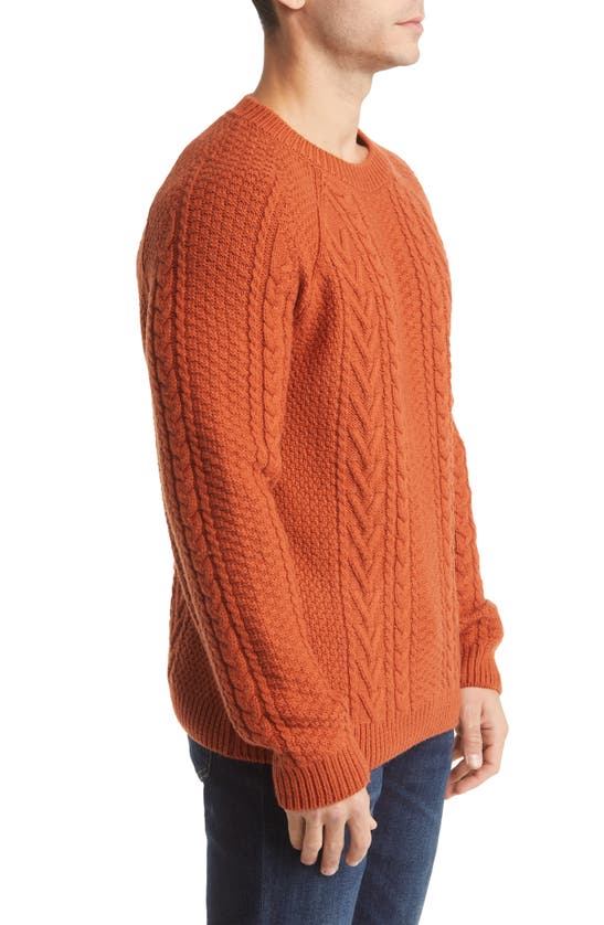 SCHOTT SCHOTT NYC HEAVYWEIGHT WOOL CABLE FISHERMAN SWEATER