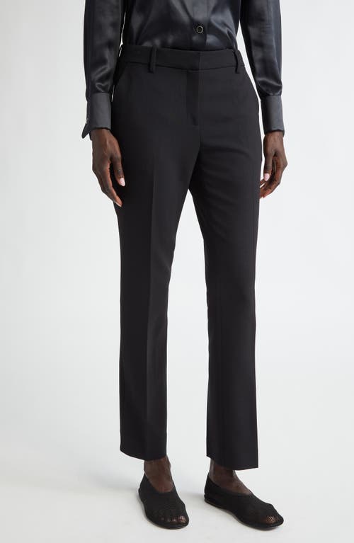 Lafayette 148 New York Manhattan Stretch Wool Cigarette Pants In Black