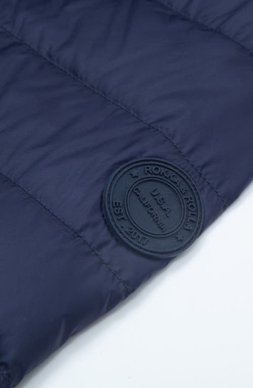 Rokka&rolla Kids' Ultra Light Packable Down Jacket In Navy