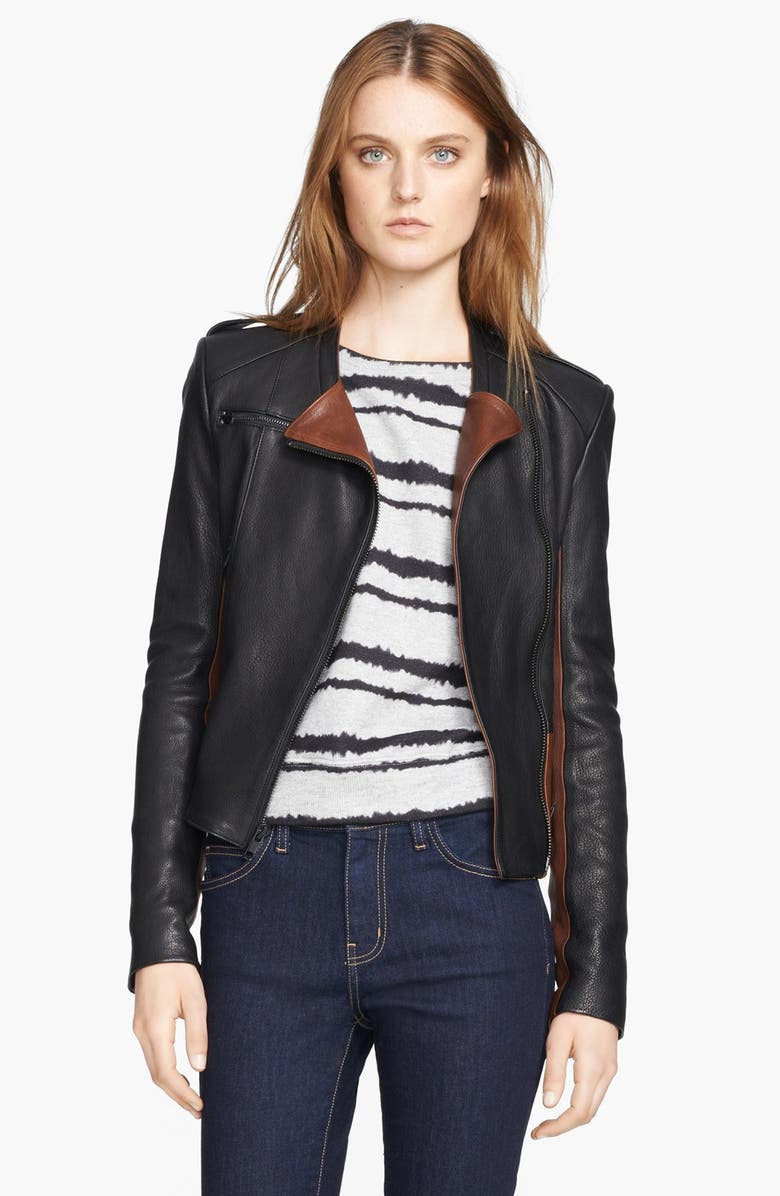 A.L.C. 'Mack' Two-Tone Leather Jacket | Nordstrom