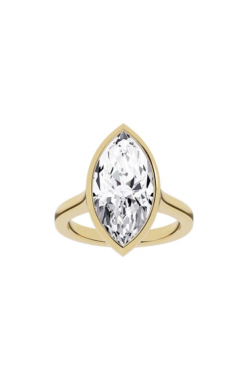 18K Gold Marquise Lab Created Diamond Solitaire Ring - 6.0 ctw in 18K Yellow Gold