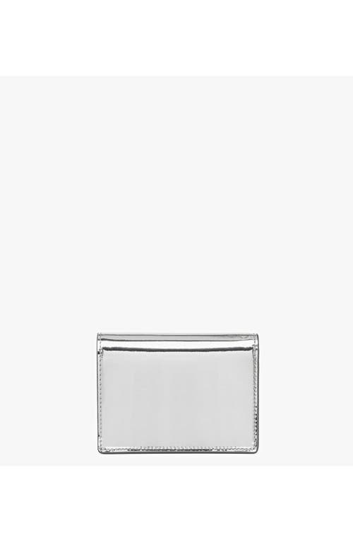 Mcm Diamond Leather Small Wallet In Silver