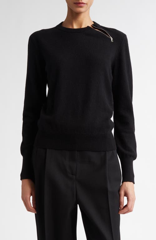 PARTOW Bea Zip Cashmere Sweater in Black 