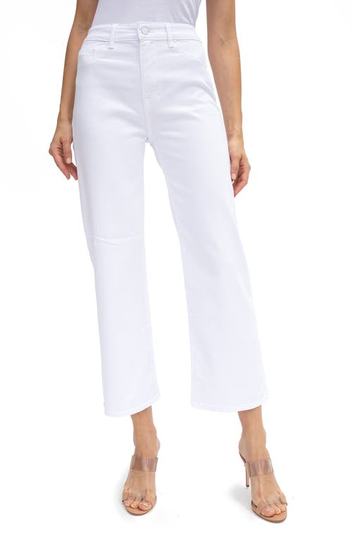 Fidelity Denim Malibu High Waist Crop Flare Jeans in White Vtg