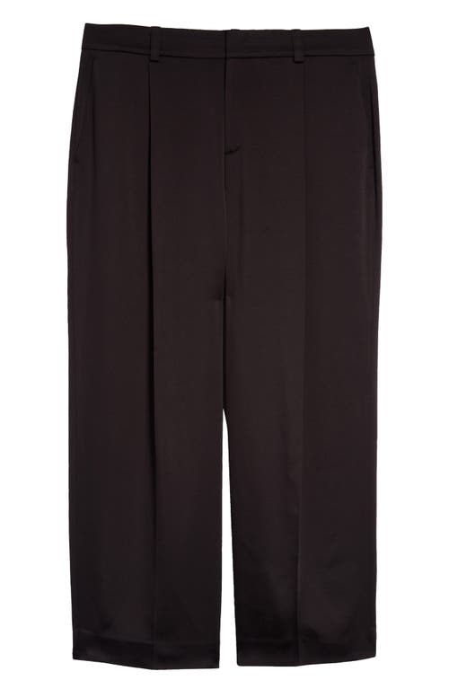 Vince Tailored Wide Leg Trousers In Black