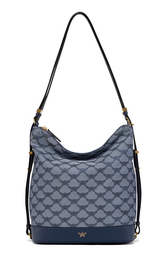 Mcm Large Lauretos Hobo Bag In Indigo