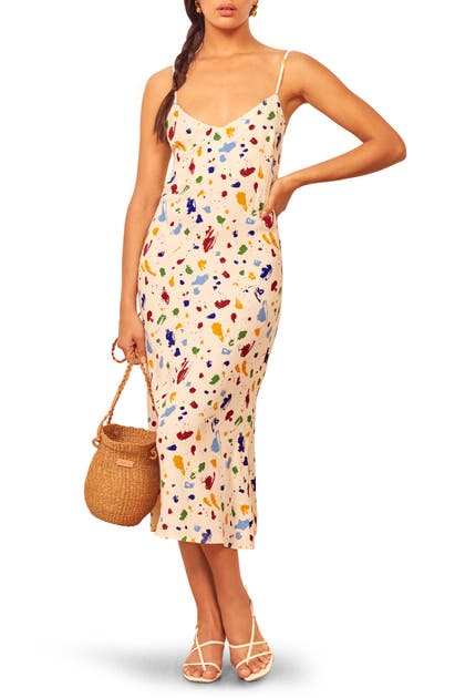 REFORMATION NELLA SLEEVELESS MIDI DRESS