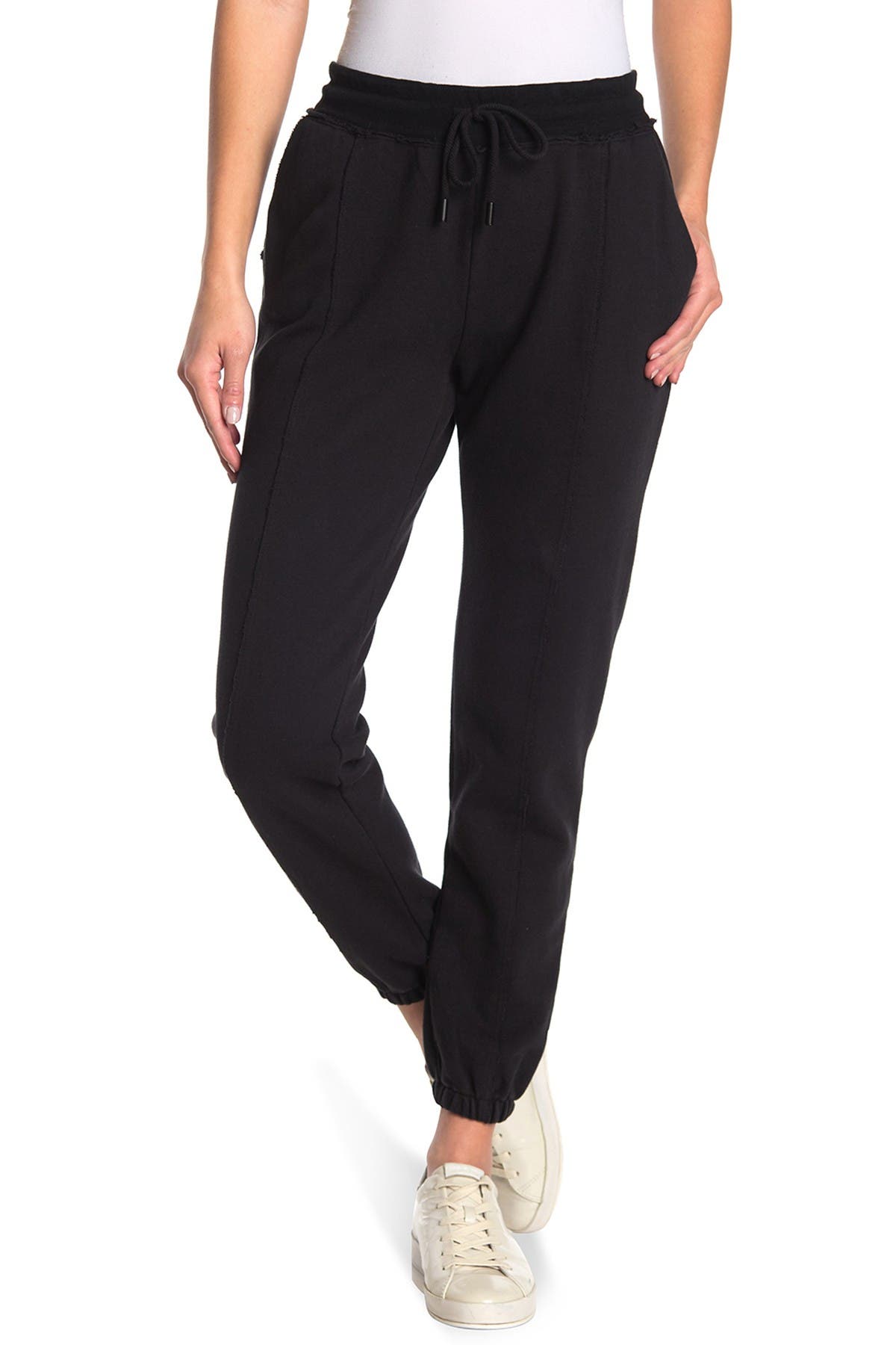 Click to view more detailed imagery on our partner's website Nicole Miller Core French Terry Skinny Sweatpants In Black