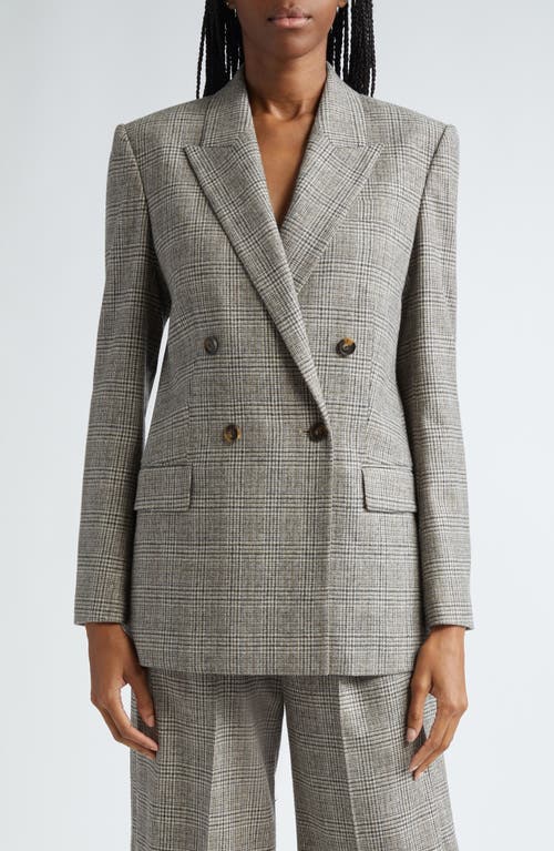 Shop Vince Glen Plaid Double Breasted Blazer In Heritage Grey