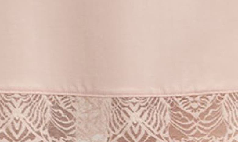 Hanro Josephine Lace Trim Satin Slip In Peach Whip