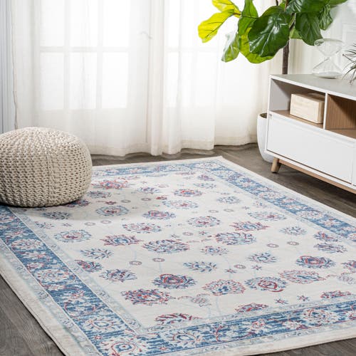 Jonathan Y Modern Persian Vintage Moroccan Traditional Area Rug In Blue/ivory/red