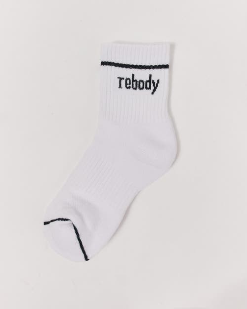 Rebody Active Ready To Mid Crew Socks In White