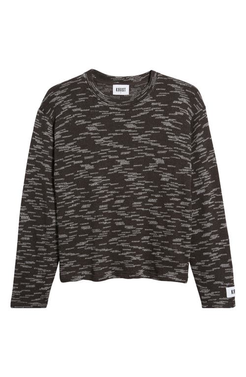 Shop Krost Granite Mélange Crewneck Sweater In Black