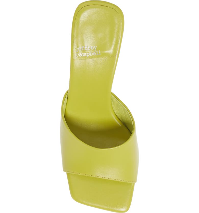 JEFFREY CAMPBELL Mr-Big Slide Sandal, Main, color, CHARTREUSE LEATHER