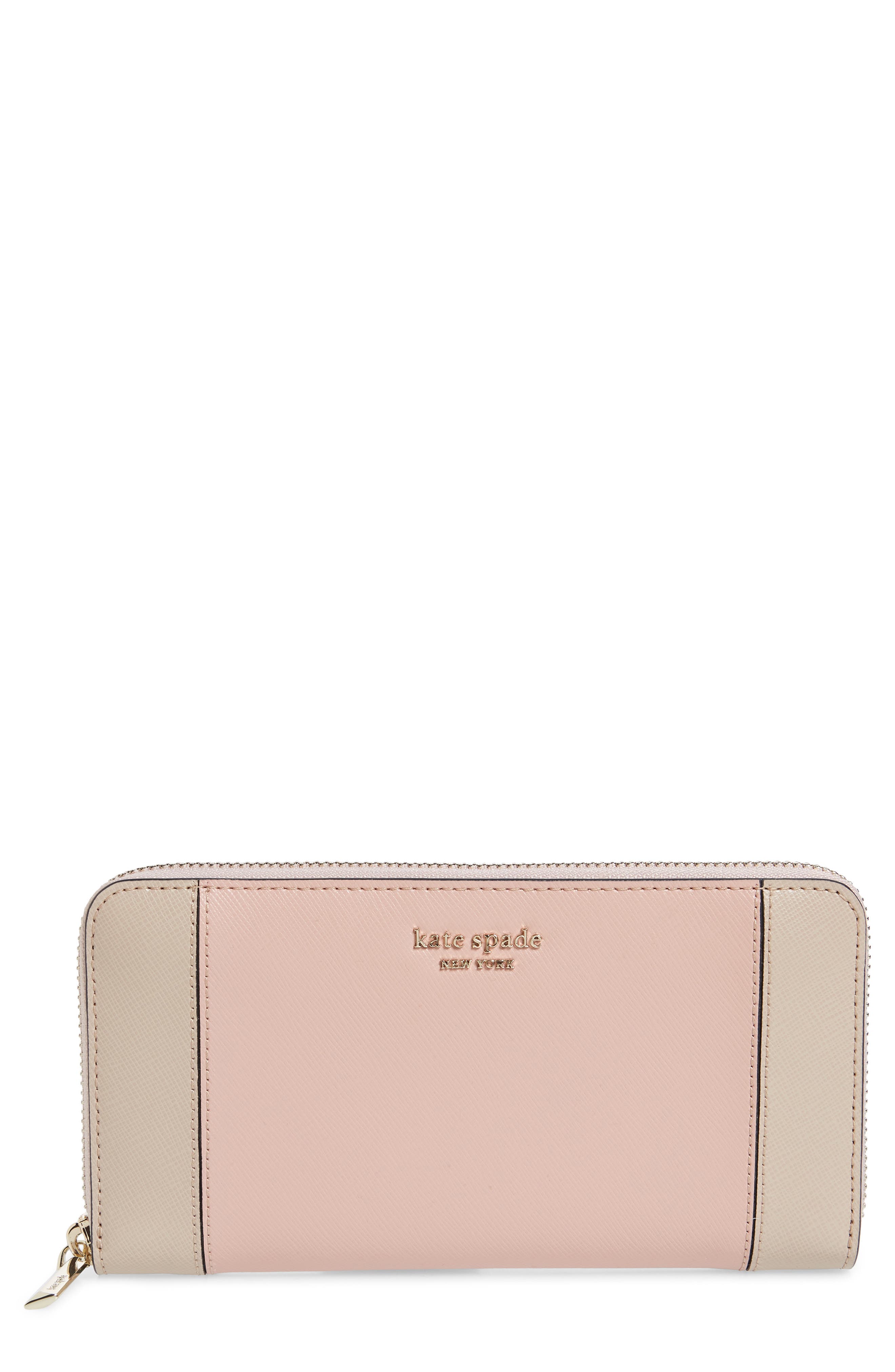 kate spade new york spencer zip around leather continental wallet