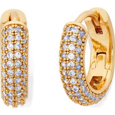 Kate Spade New York Brilliant Statements Pave Mini Huggie Hoop Earrings