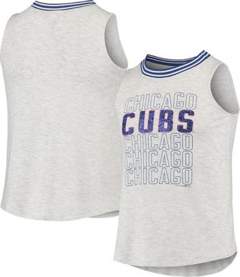 JUSTICE Girls Youth Justice Natural Chicago Cubs Repeat Baseball Tank Top